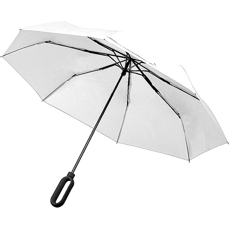 Taschenschirm aus Pongee mit Karabinergriff