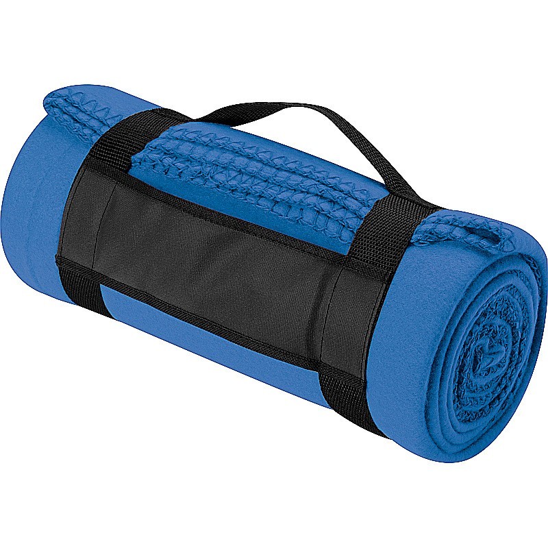 Fleecedecke mit Tragebanderole