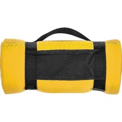 Fleecedecke mit Tragebanderole