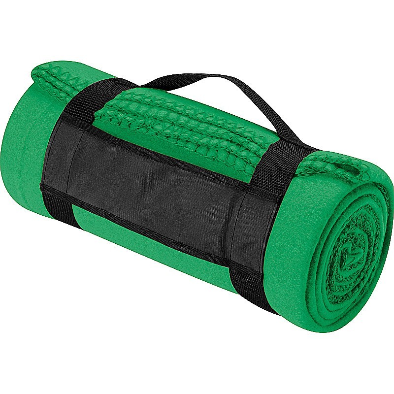 Fleecedecke mit Tragebanderole