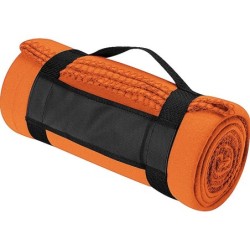 Fleecedecke mit Tragebanderole