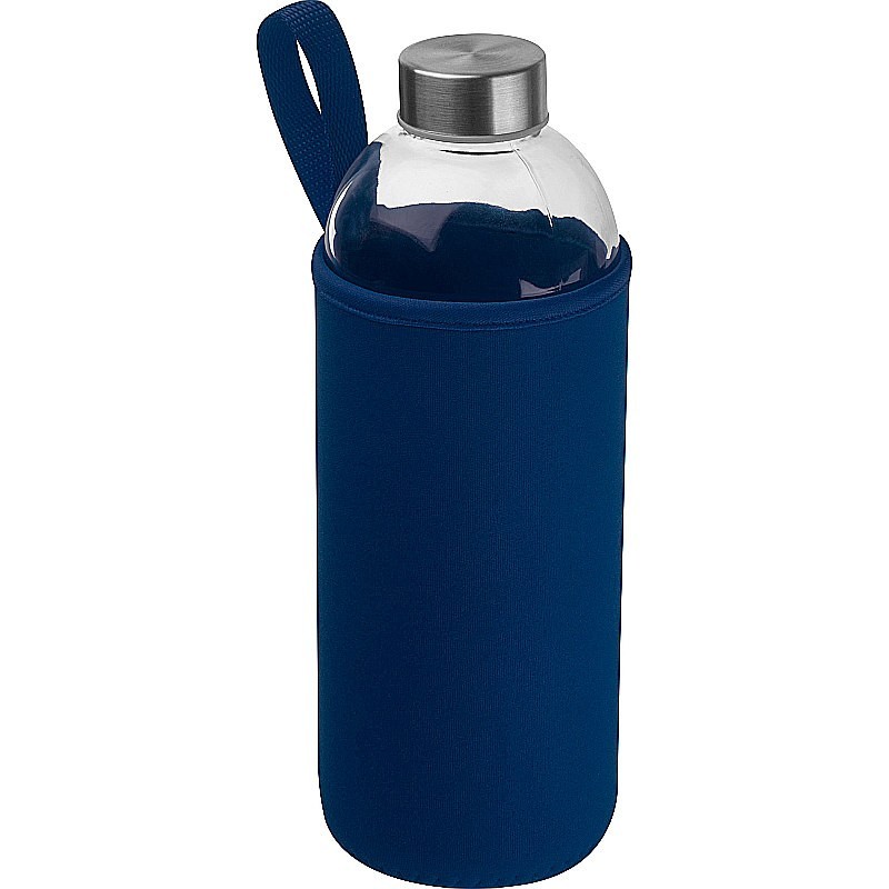 Trinkflasche aus Glas mit Neoprenüberzug 1.000ml