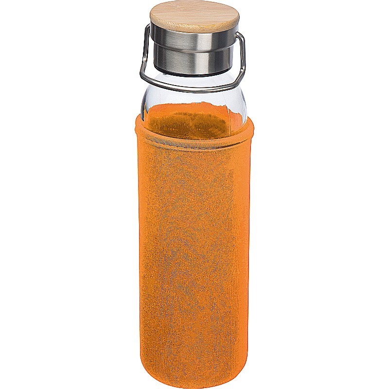 Glasflasche mit Neoprenüberzug 600ml