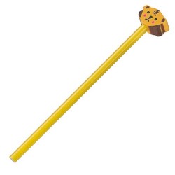 Holz Bleistift mit verschiedenen Radiergummiaufsätzen