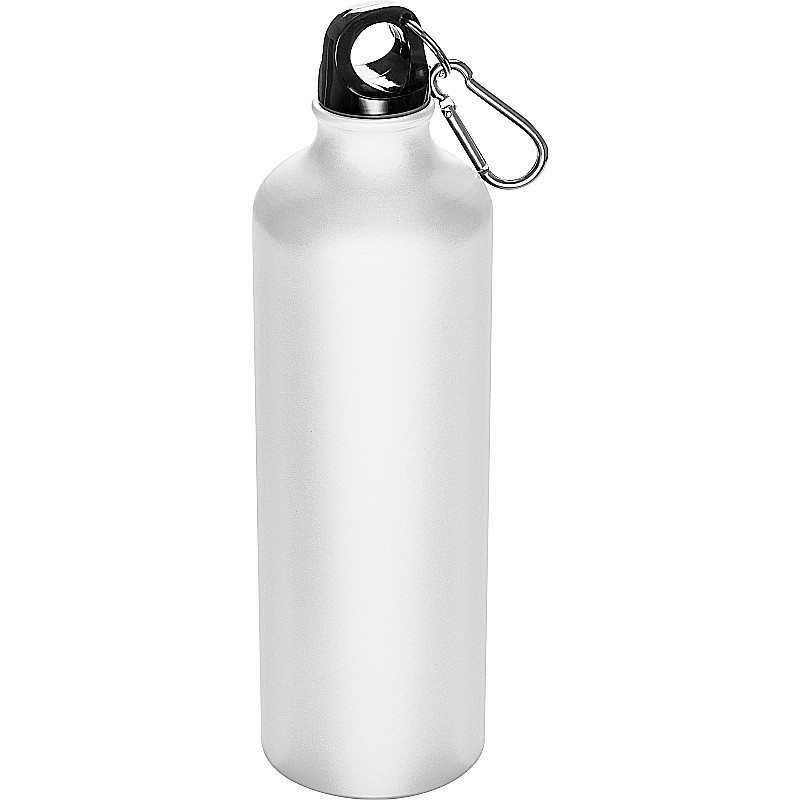 Trinkflasche aus Metall mit Karabinerhaken 800ml