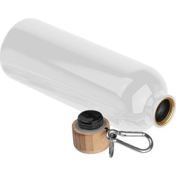 Edelstahltrinkflasche mit Karabiner, 750ml