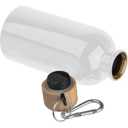 Edelstahltrinkflasche mit Karabiner, 400ml