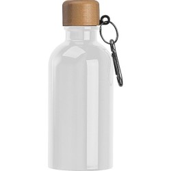 Edelstahltrinkflasche mit Karabiner, 400ml