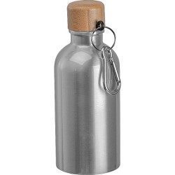 Edelstahltrinkflasche mit Karabiner, 400ml