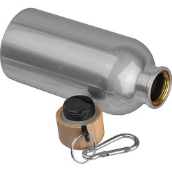 Edelstahltrinkflasche mit Karabiner, 400ml