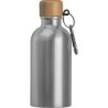 Edelstahltrinkflasche mit Karabiner, 400ml