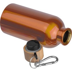 Edelstahltrinkflasche mit Karabiner, 400ml