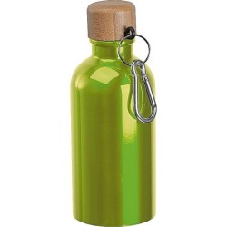 Edelstahltrinkflasche mit Karabiner, 400ml