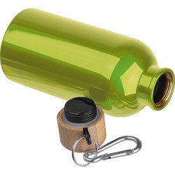 Edelstahltrinkflasche mit Karabiner, 400ml