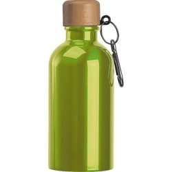 Edelstahltrinkflasche mit Karabiner, 400ml