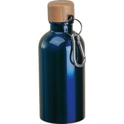 Edelstahltrinkflasche mit Karabiner, 400ml