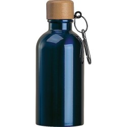 Edelstahltrinkflasche mit Karabiner, 400ml