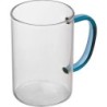 Glastasse mit farbigem Henkel 250ml