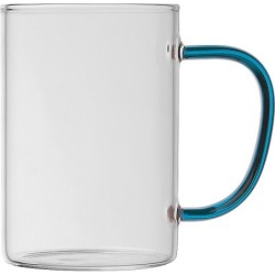 Glastasse mit farbigem Henkel 250ml