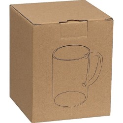 Glastasse mit farbigem Henkel 250ml