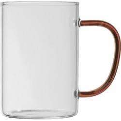 Glastasse mit farbigem Henkel 250ml