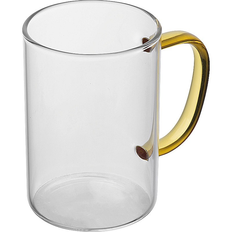 Glastasse mit farbigem Henkel 250ml