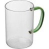 Glastasse mit farbigem Henkel 250ml