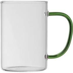 Glastasse mit farbigem Henkel 250ml