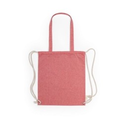 Baumwolltasche 2 in 1, Beutel mit Kordel, Einkaufstasche