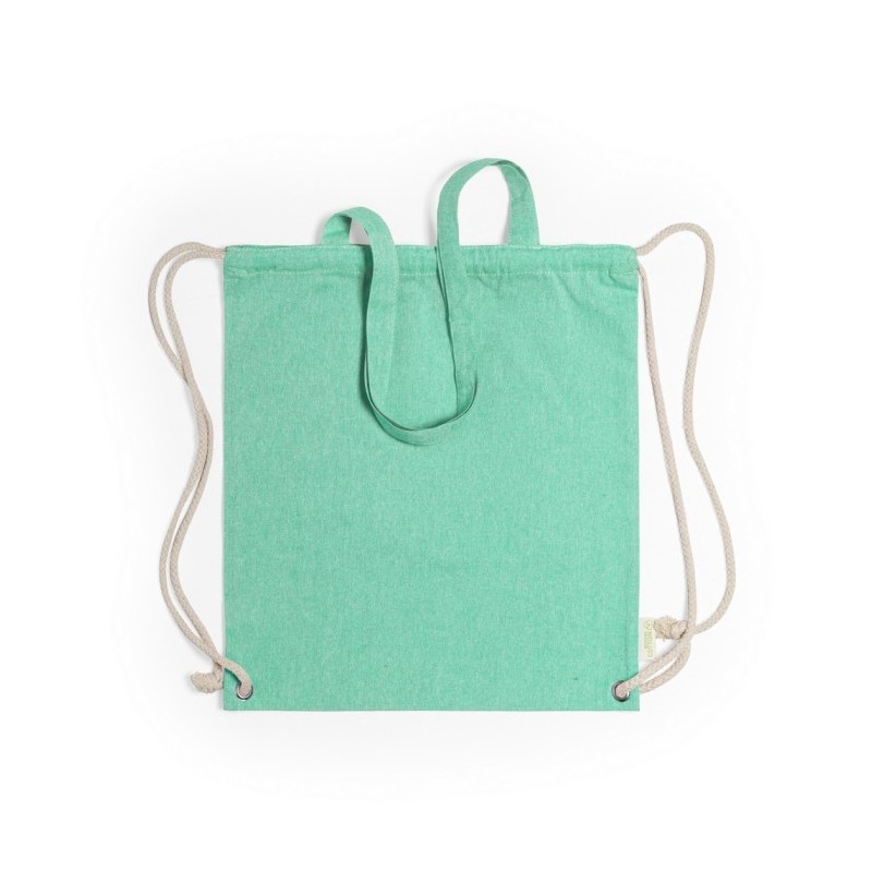 Baumwolltasche 2 in 1, Beutel mit Kordel, Einkaufstasche