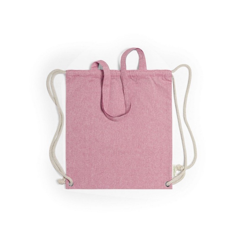 Baumwolltasche 2 in 1, Beutel mit Kordel, Einkaufstasche