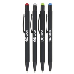 50 Stück Kugelschreiber mit farbigem Touch aus Metall - 160134