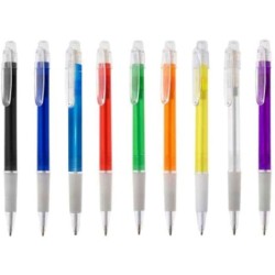 50 Stück Kugelschreiber aus Plastik mit gummiertem Griff - 160054