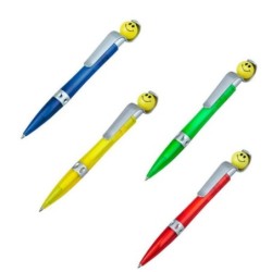 50 Stück Kugelschreiber mit lachendem Gesicht aus Plastik - 160005