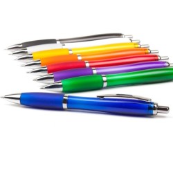 50 Stück Kugelschreiber mit gummiertem Griff aus Plastik - 160042