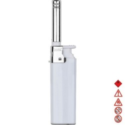 Feuerzeug mit Aufsatz für Kerzen - Weiß