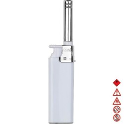 Feuerzeug mit Aufsatz für Kerzen - Weiß