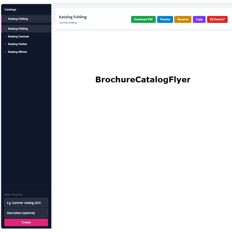 Brochure Catalog Flyer - PDF Druck