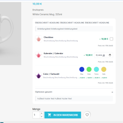 Product Options Extra