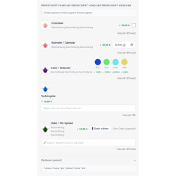 Product Options Extra