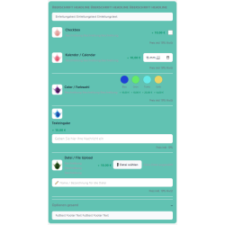 Product Options Extra